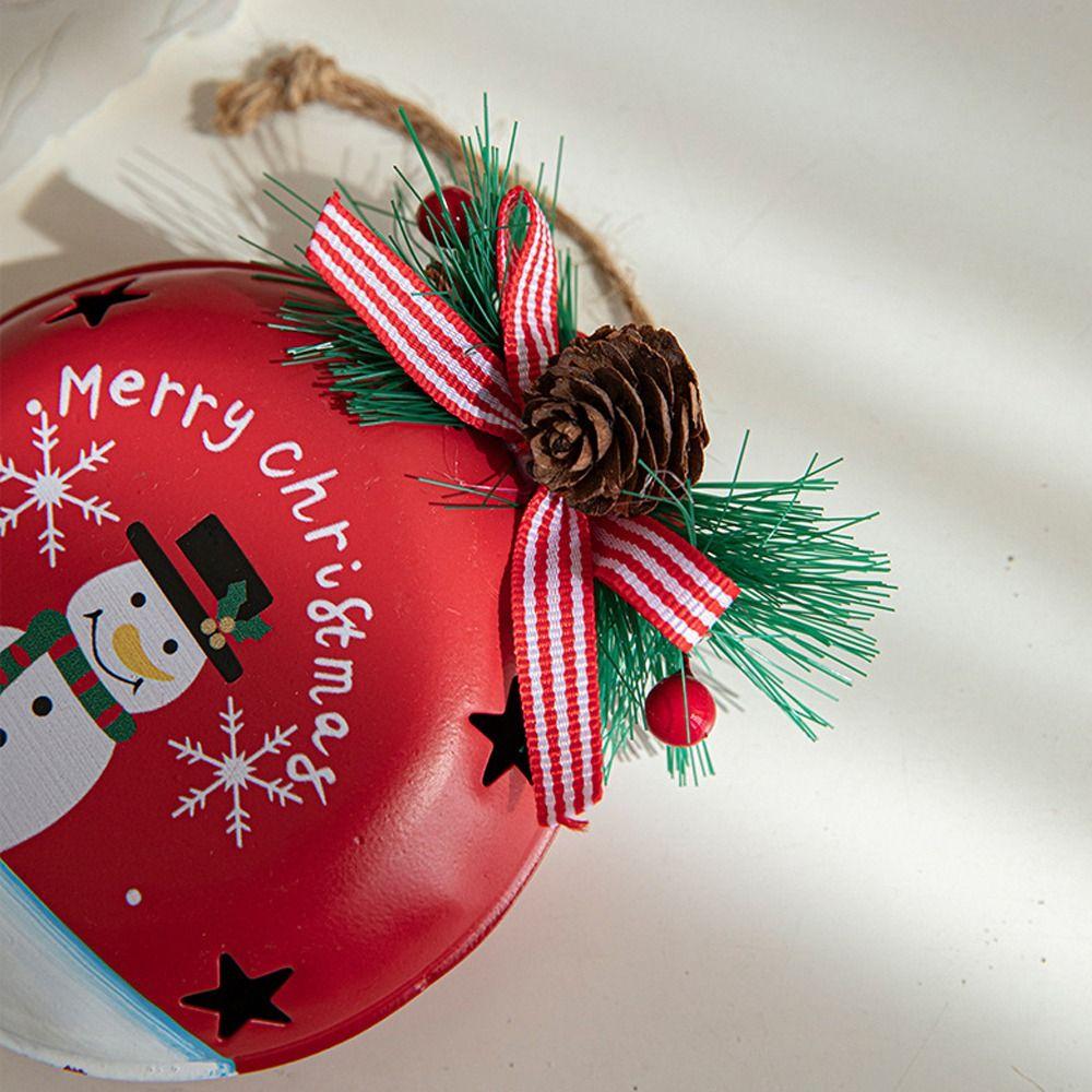 Pleasant Sound Snowman Bell Pendant Santa Claus Christmas Tree Hanging Bells  New Year Gifts