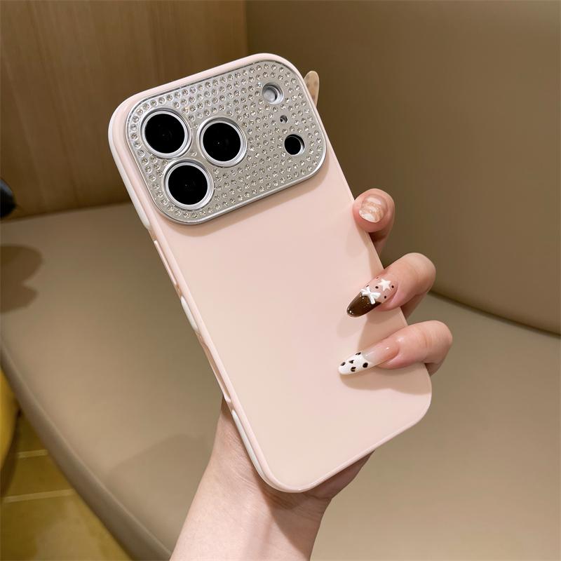 For iPhone 17 Pro Max Luxury Diamond Skin Phone Case For iPhone 17 16 15 14 13 12 11 Pro Max Lens Protective Cover