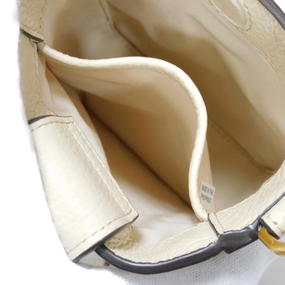 Used 10833 Britten Phone Crossbody 141000 122 7921 Ivory Pochette with Double T Logo in New Cream, Unisex from Japan