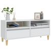 Vidaxl Szafka Pod Tv, Biała, 100X34,5X44,5 Cm, Materiał Drewnopochodny