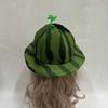 Lovely Watermelon Fisherman Hat Wide Brims Bucket Hat for Adult Unisex Halloween and Music Festival Cosplay Headpiece