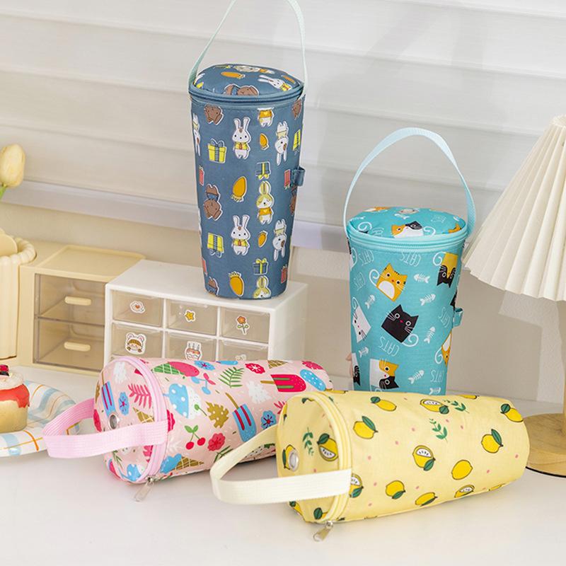 Portable Milk Tea Tote Bag Heat Preservation Bag Eco-Friendly Handbag Carrying Insulated Cup Cover Tumbler Cup Accessories