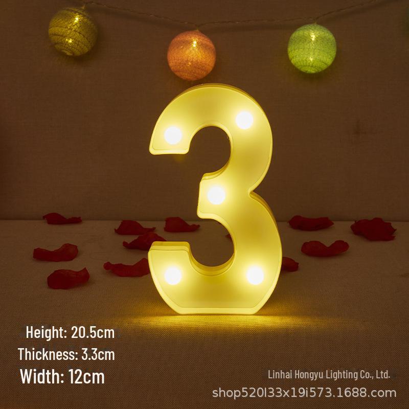 26 English Letter Night Lamp for Wedding Proposal or Decor