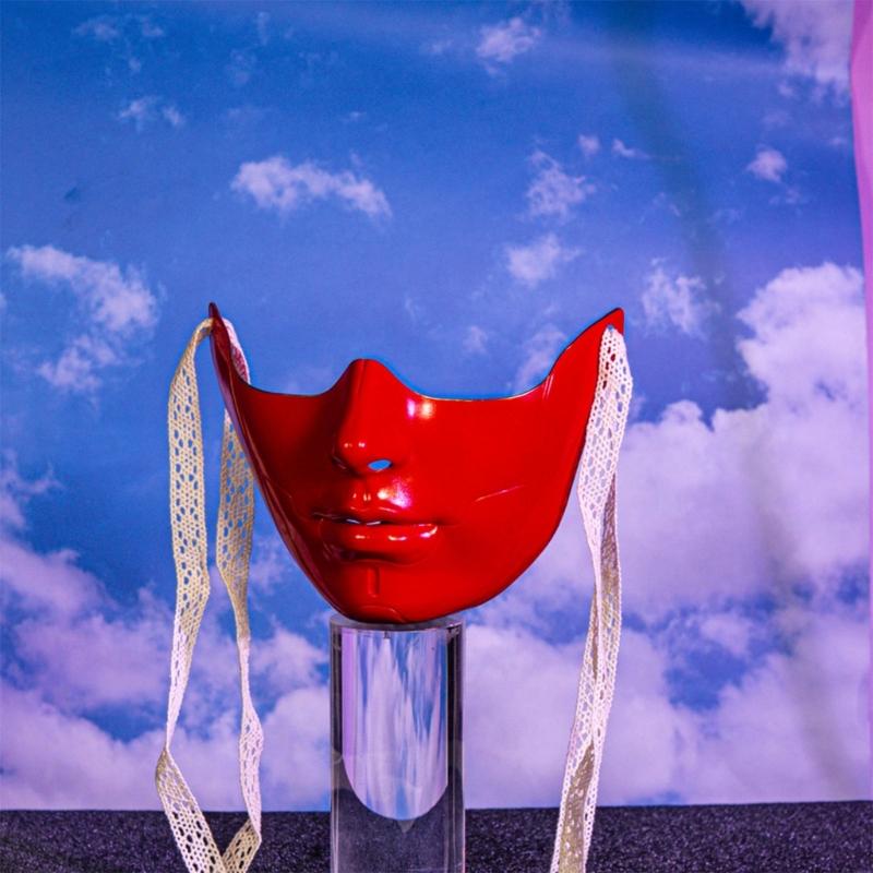 Masquerade Mask Beauty Mask Mechanical Half Face Mask Party Mask Halloween Cosplay Mask for Women Men Aesthetics Mask