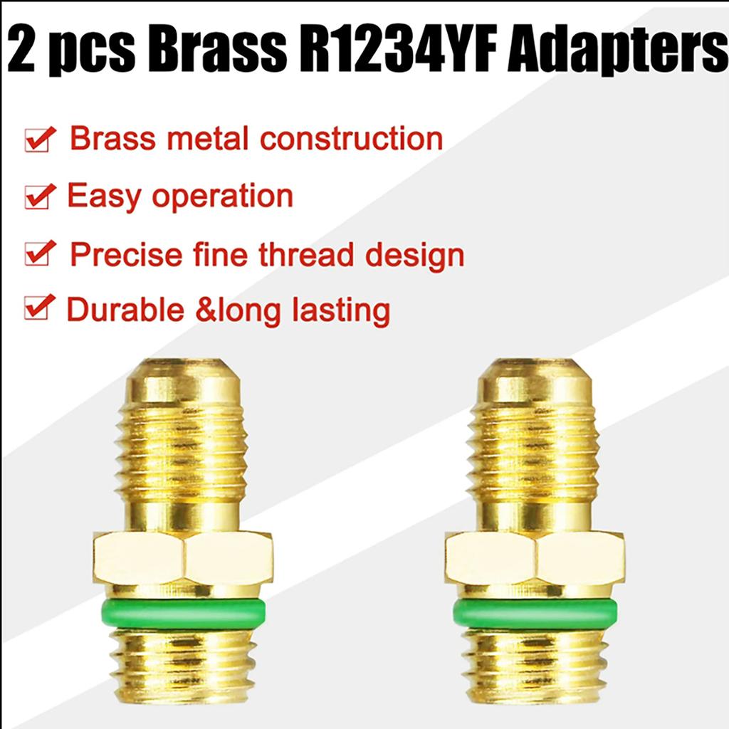 R1234yf Quick Connector Adapter Auto AC High/Low Side R1234yf Quick Couplers Refrigerant Adapters Conversion Kit 2Pcs