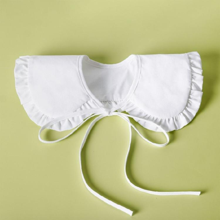 Detachable Ruffled Collar False Collar For Little Girls Easy And Simple To Wear Lacup Tied Decorative Collar For Student
