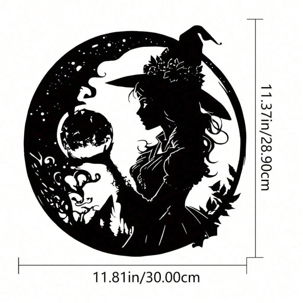 Vintage Metal Gothic Witch Wall Art Decor for Home Living Room Bedroom TY3212-01 разноцветный