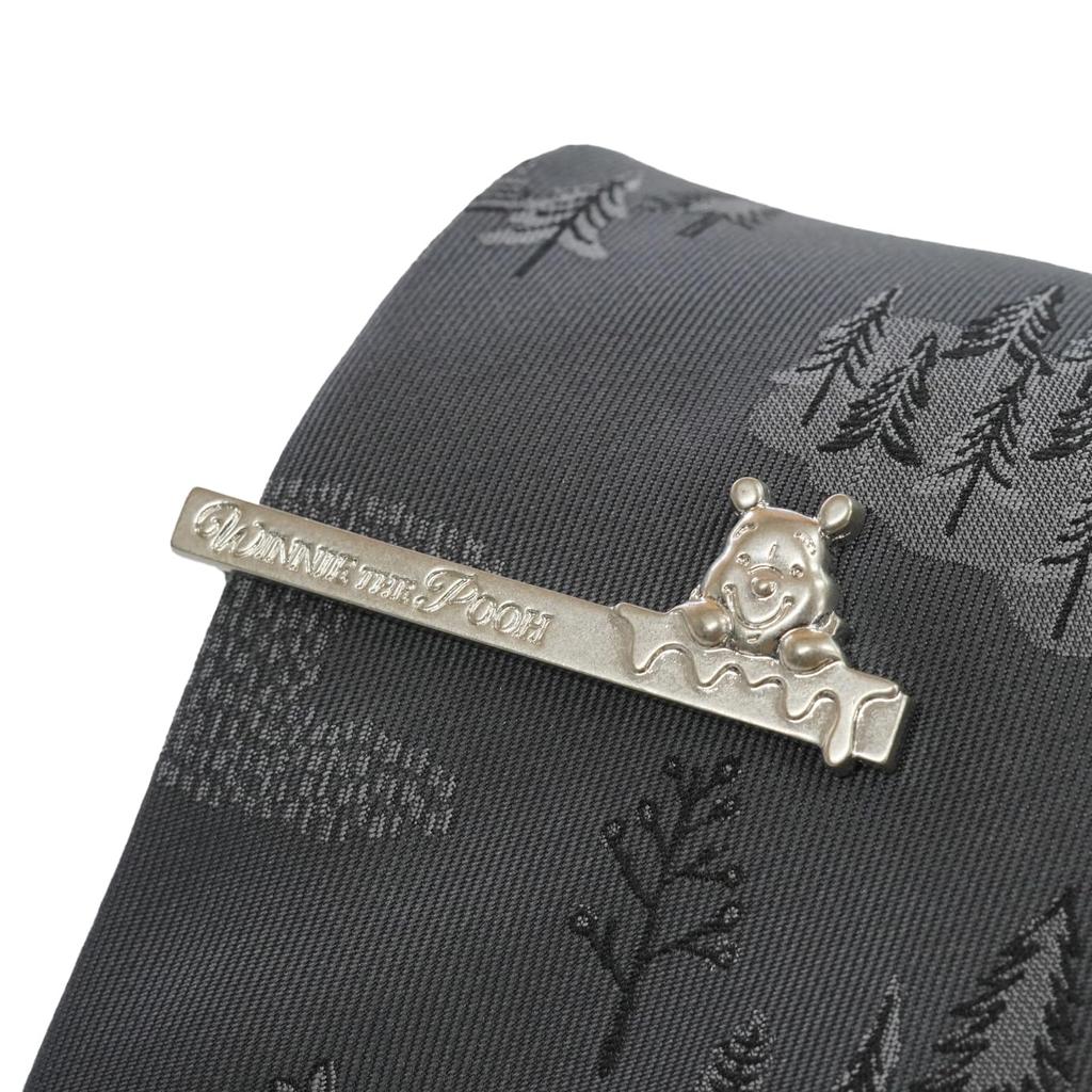 Tie Tie Bar Box Set the Pooh Pattern x Hiyokkori Tie [Disney] & (Winnie One-Point Bar)