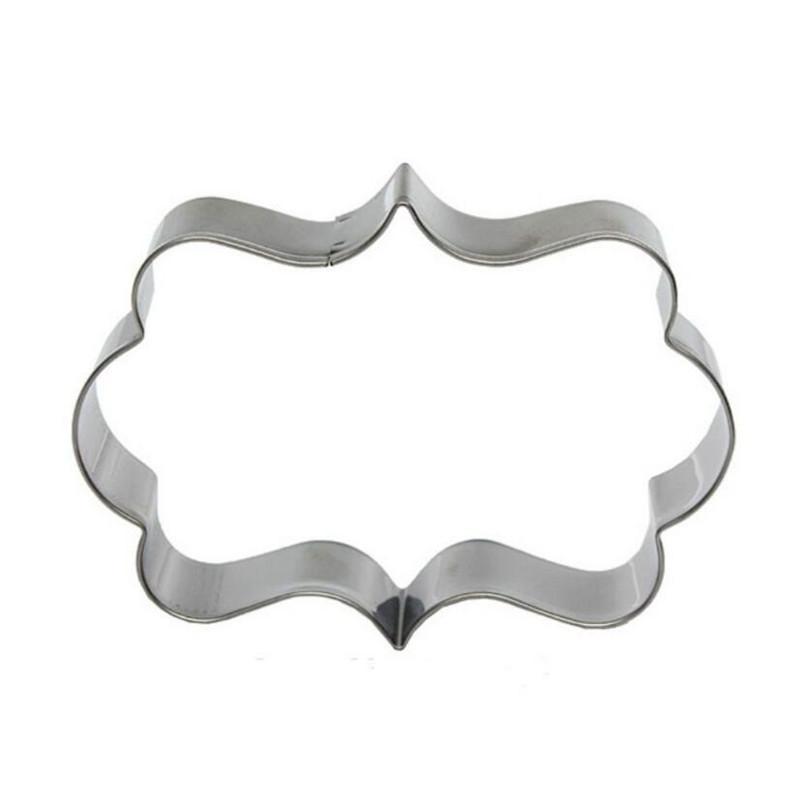 Sugar Biscuit Mold 3Pcs Plaque Cutter Cookies Frame DIY Cake Oval Square Rectangle Fancy Stainless Cookie Mold Stamp Pastry Tool