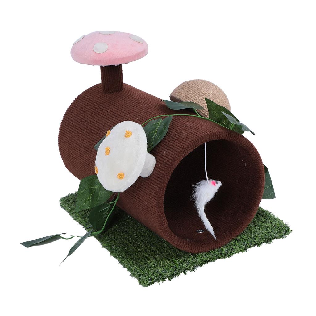 Cat Tunnel Interactive Protect Furniture Cat Climbing Frame Tunnel Bed Toy with Scratching Ball for