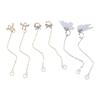 1pair Protection Chain Anti-Lost Ear Clip Butterfly Chains  Women