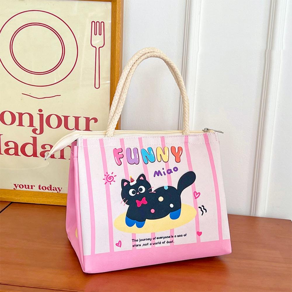 Cartoon Thermal Lunch Bag Waterproof Picnic Handbag Casual Cooler Lunch Bag  Travel