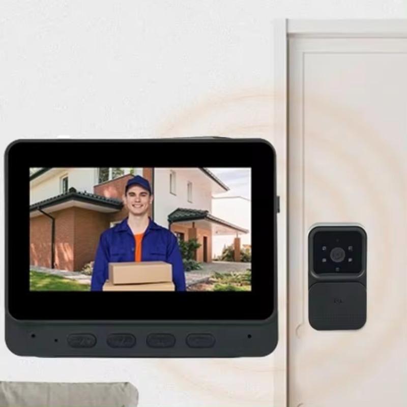 Video Doorbell System, 1080P HD Video Doorbell with HiFi Mic for Home Secuirty, 8 MP 70 ° Lens, Two Way Intercom Battery Powered