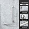 304 Stainless Steel Foldable U-Shaped Anti-Slip Safety Armrest for Elderly Toilet Assistance.