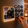 Rotating Disc Night Light Music Box with Motion Singing Fridge Decorative Light for Home