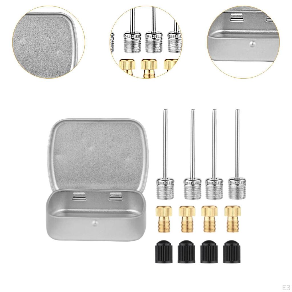 Bicycle Adapter Set Bike Tire Valve Adapters Accessories Tools Tube Pump Inflator Kit for