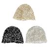 Reflective Sequined Hat Stackable Design Comfortable Pullover Hollowout Hat For Women Daily and Evening Party Photo Wear