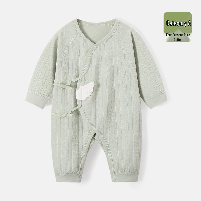 Tagless Pure Cotton Baby Bodysuit - Four Seasons Style Newborn Romper for Outdoor Wear