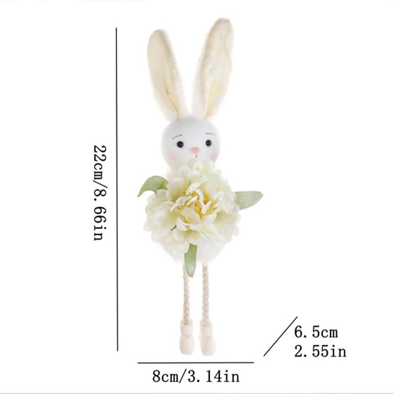 Easter Long Legs Flower Fairy Decoration Cute Rabbit Hanging Pendant Spring Easter Party Decor Birthday Baby Shower Kids Gift