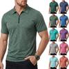Men's Short Sleeve  Collar T-shirt Casual Lapel Top