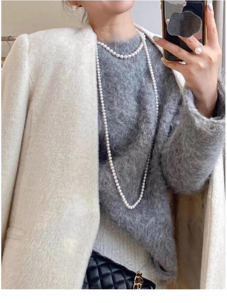 Shijia Pearl Necklace: Luxurious Retro Fall/Winter Beaded Jewelry for Women