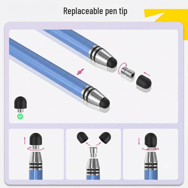 JPLAYER Universal Dual-Head Capacitive Stylus Pen