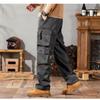 Men's Large Casual Loose Fit Workwear Pants with Cargo Pockets for Construction and Summer Wear