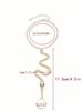 Expressive White K-Plated Snake Bracelet & Ring: 2-in-1 Punk Accessory, Ideal for Parties and Gifts