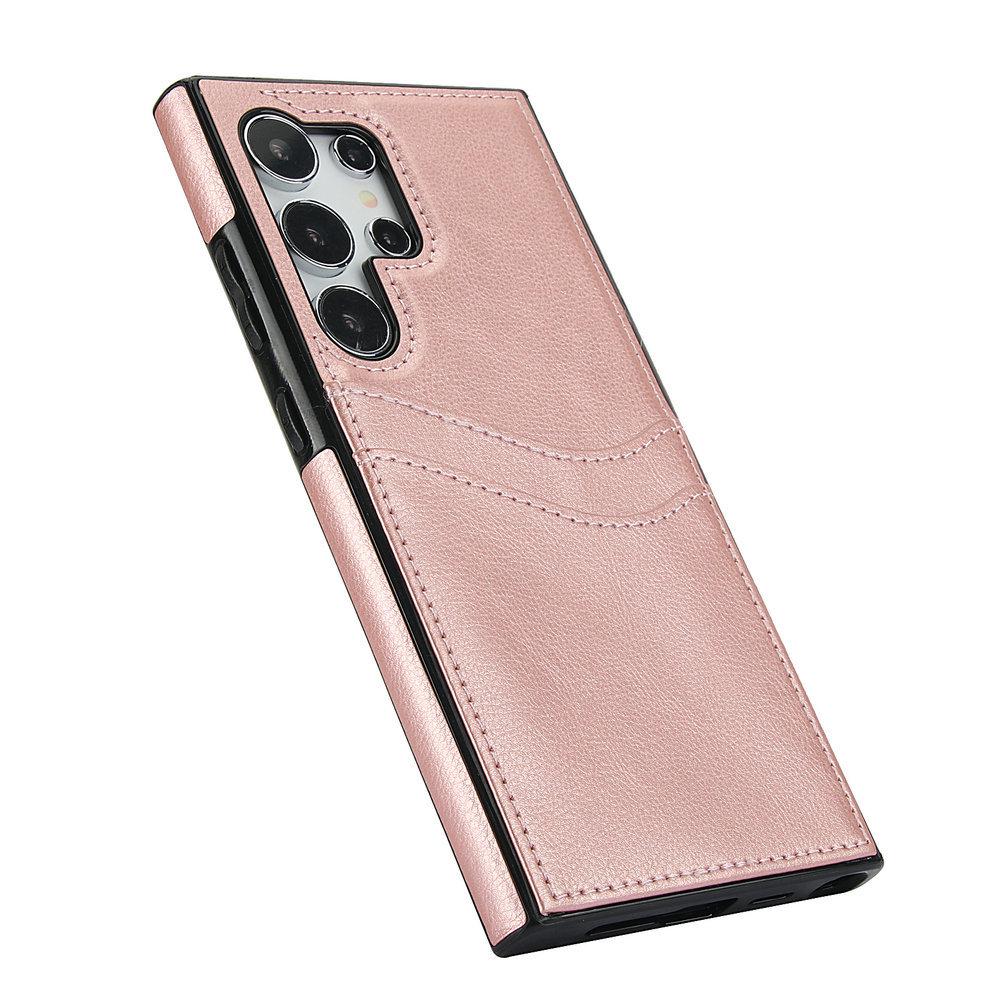 Samsung S25/S24U Leather Card Holder Protective Phone Case - Antidrop Business Design for 23Plus and FE Series