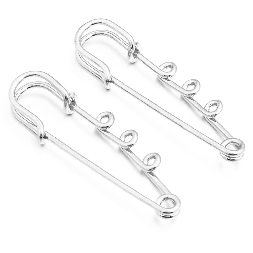 5-10pcs/lot Gold Safety Pins Brooches Blank Base Brooch Pin with Holes Fasteners Pin For DIY Jewelry Making Supplies Accessories