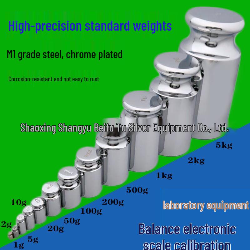 M1 Class Chrome-Plated Steel Calibration Weights - 100g to 10kg