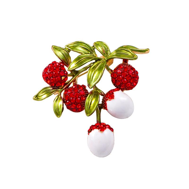 Sweet Lychee Fruit High-end Feminine Literary and Fashionable Accessory Brooch