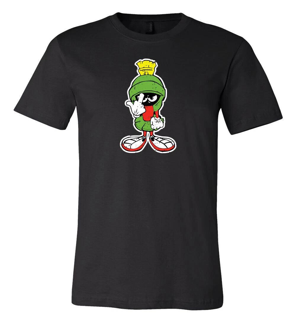 

Marvin The Martian Middle Finger Distressed Logo shirt 6 Sizes S-5XL! Fast Ship! 4XL