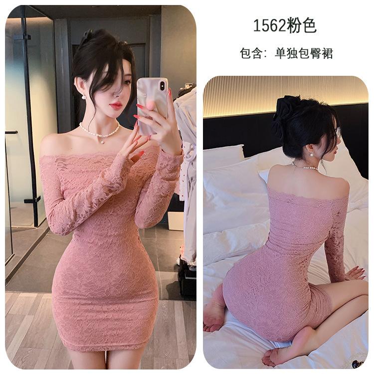 Sex Underwear Pure Desire Style Shoulder Dress Tight Hip Skirt Sexy Nightdress