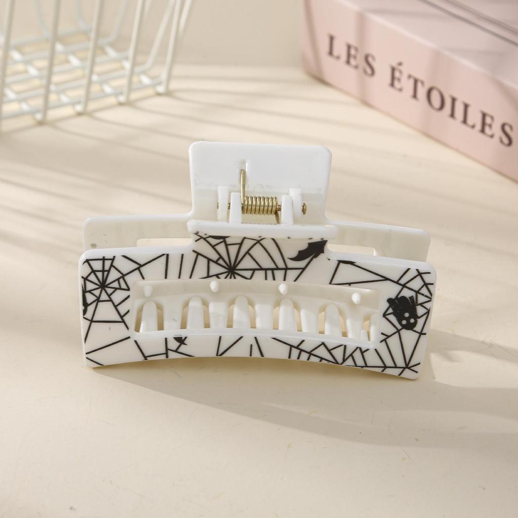 PVC Printed 8.5CM Square Halloween-Christmas Themed Hair Clip