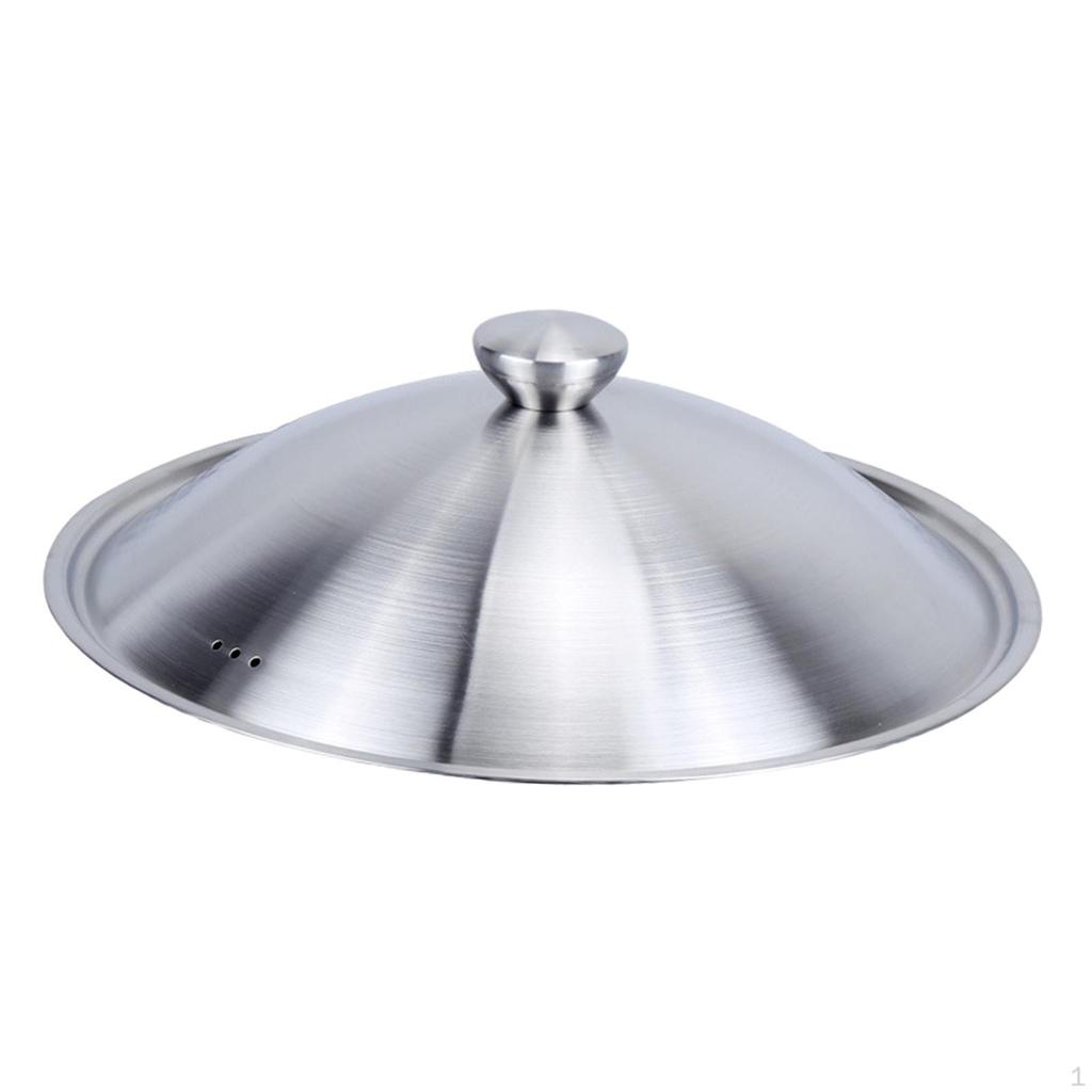 Skillets Lokk Kjøkken Kokekar 28cm gryte og panne steketrekk for Stockpot Steamer Wok