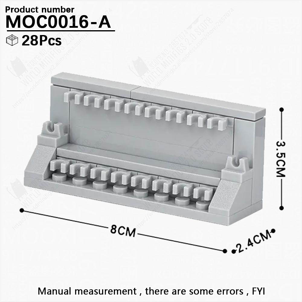 MOOXI WW2 Military Series Weapon Rack Guns Collection Model MOC Bricks DIY Assembled Building Blocks Toys For Boy Birthday Gifts