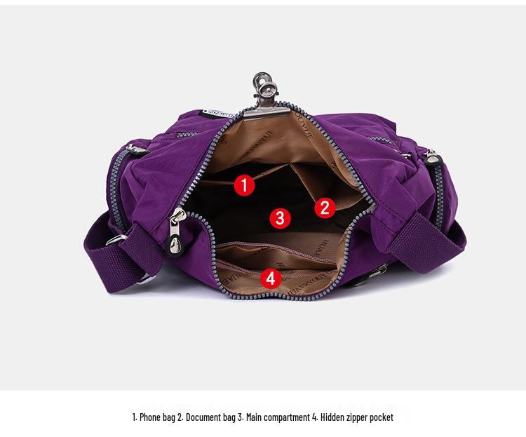 Borsa a tracolla da donna in nylon di grande capacità - Elegante e versatile