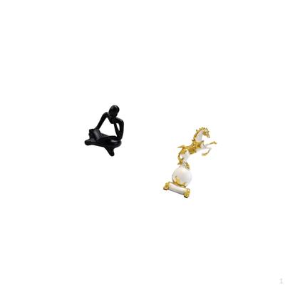 Abstract Thinker Horse Figurine Modern Statue Decoration for Tabletop Living Room Shelf Office