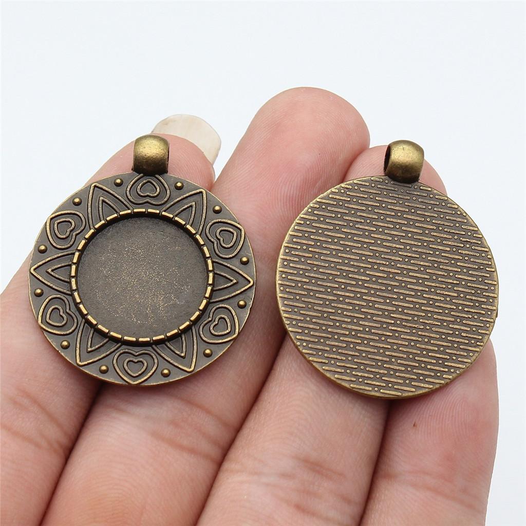 Accessories Parts Fit Round 18Mm Glass Cabochon Base Setting Tray Vintage Jewelry Supplies QA018