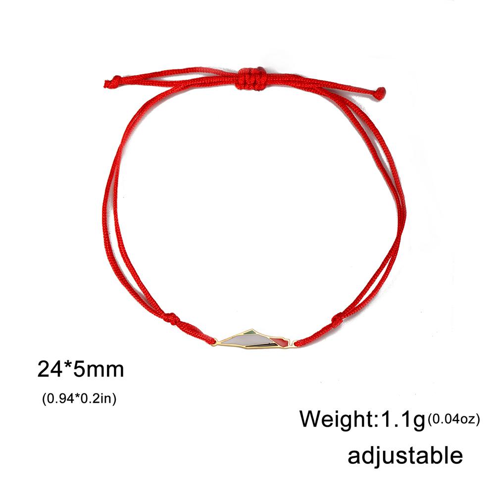 My Shape Braccialetti con Ciondoli Mappa Bandiera Palestina per Donne Acciaio Inossidabile Mappa Geografica Paese Palestina Bracciale Gioielli
