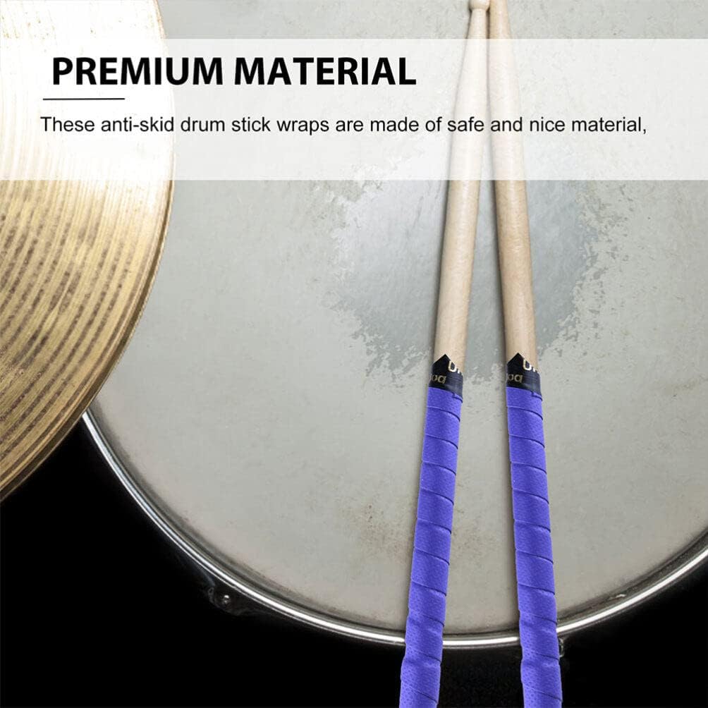 SUPVOX 6rolls Non-slip Drum Stick Wrap Sweat-absorbent Tapes for Drumsticks and Easy To Install Comfortable Grip for Percussion Instruments Bright