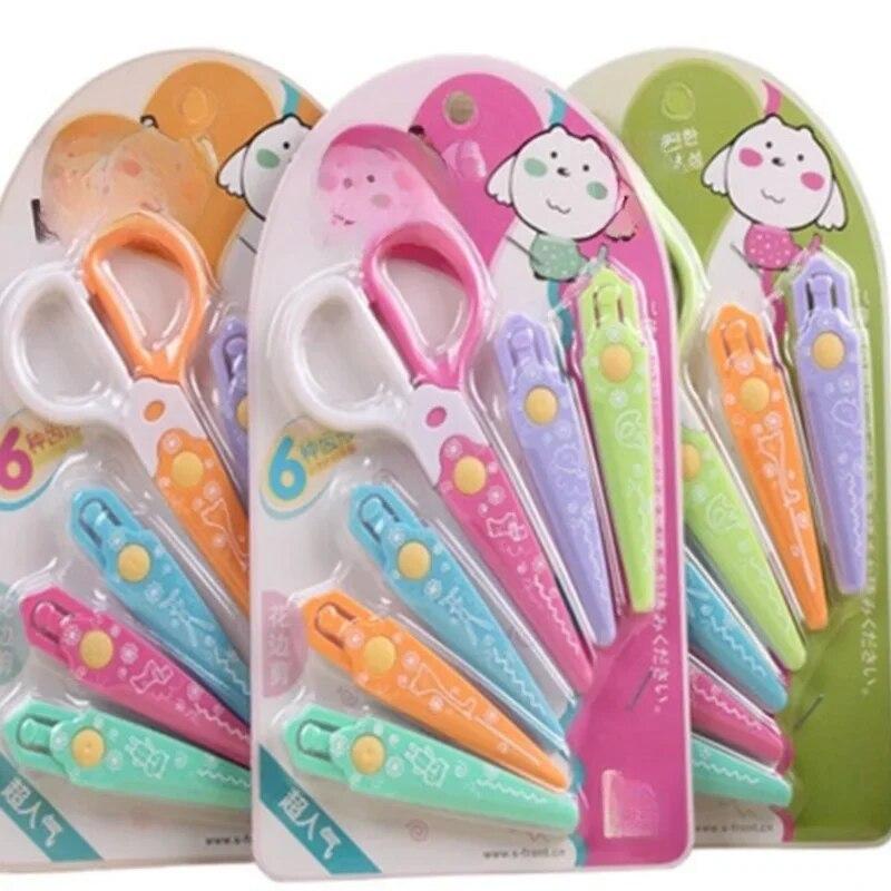 

Креативные и милые кружевные ножницы можно превратить в 6-головочный инструмент для вырезания бумажных вырезок из бумаги для детской безопасности