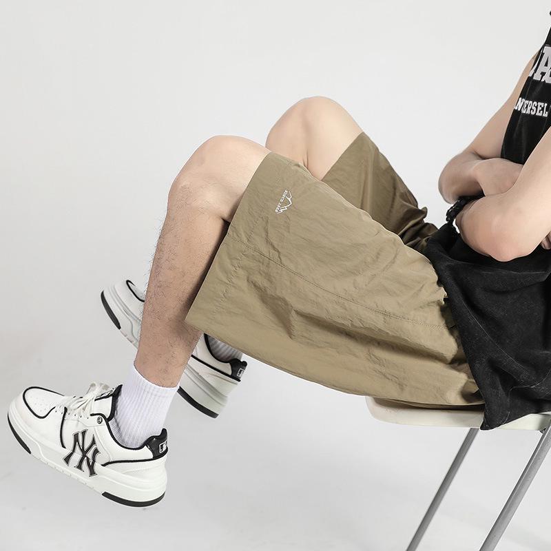 Men's Summer Trendy Ice Silk Embroidered Casual Shorts