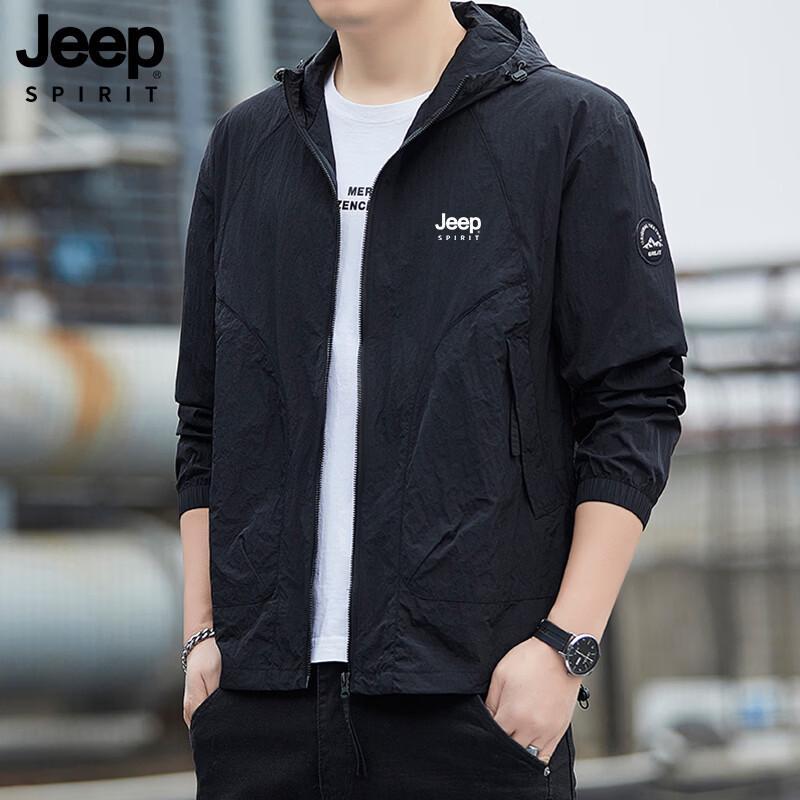 Мужская летняя худи JEEP SPIRIT с защитой от солнца из ледяного шелка M