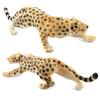 English Animal World Wild Mammal Cognition Plastic Hollow Leopard Figure Model Toy Ornament