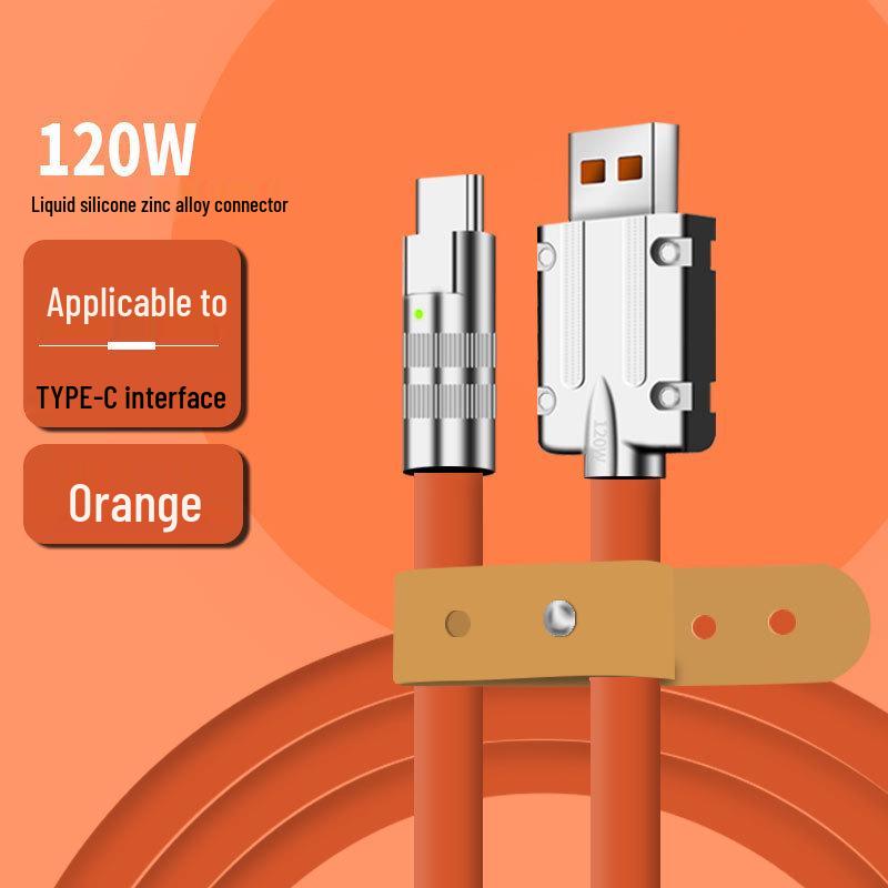 

Zinc Alloy 120W PD Fast Charging Cable for Apple, Huawei, and Android Devices 1m