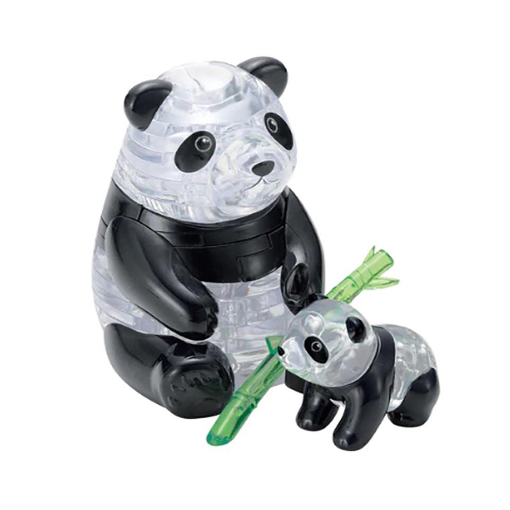 Panda Family 51-Piece Crystal 3D Puzzle for Home Decor