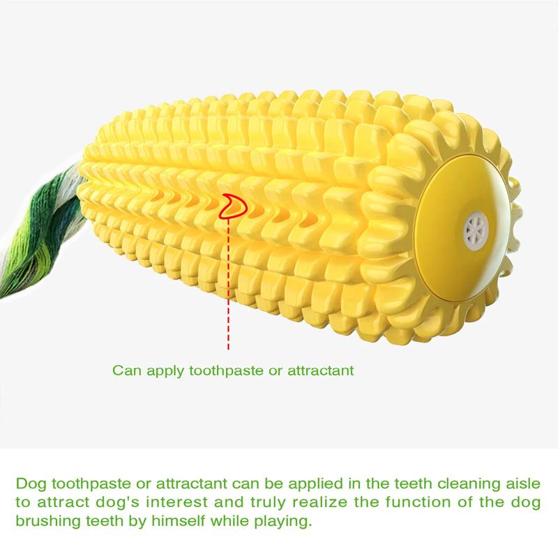 Dog Chew Toys, Puppy Toothbrush Clean Teeth Interactive Corn Toys, Dog Toys Aggressive Chewers Meduium Large Breed Vocal Teether