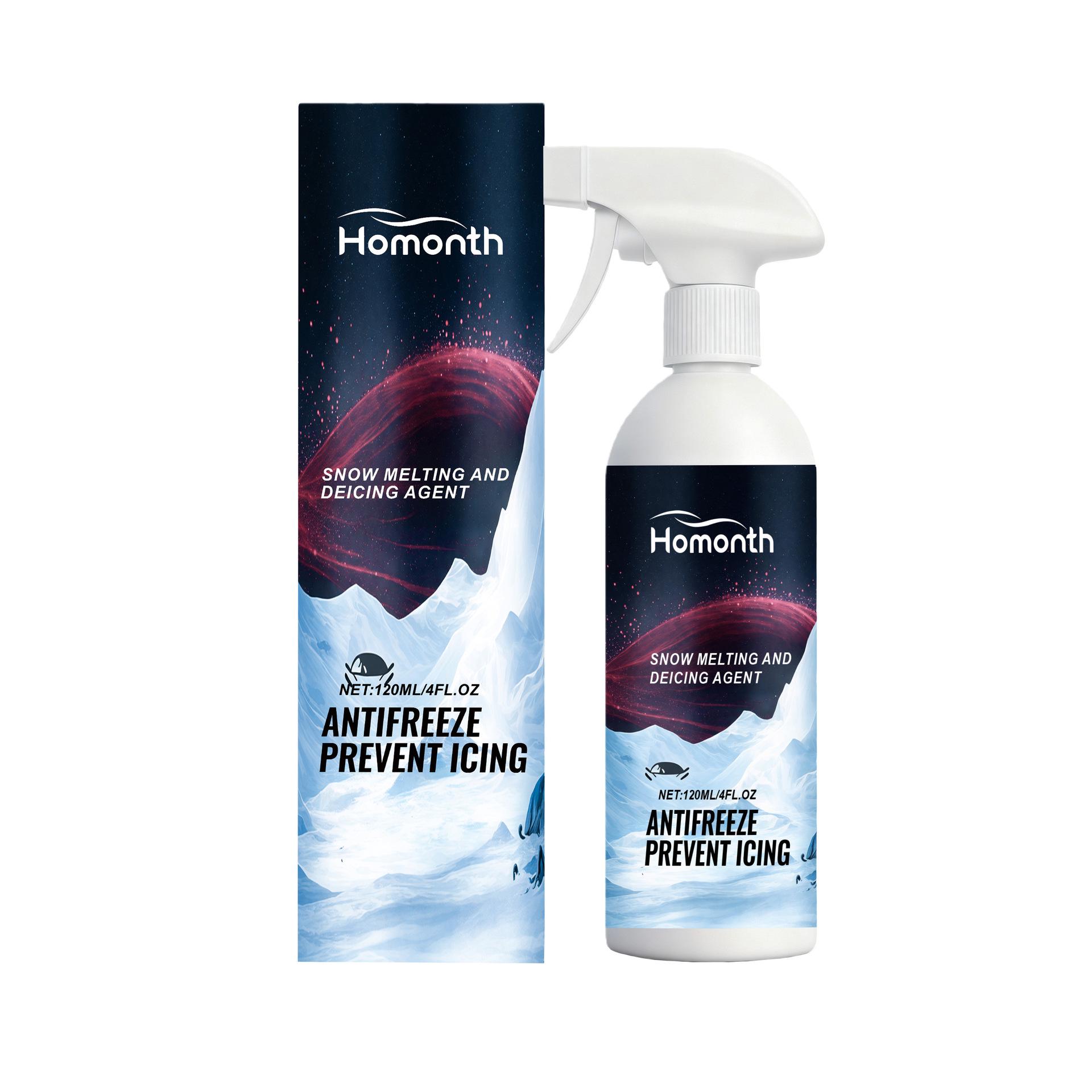 HOMONTH Winter De-icing Spray for Car Glass - Snow Melting, Defogging, Antifreeze Cleaner